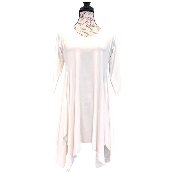 Sympli Women's Knee-Length Asymmetrical Tunic/Dress. Size 8. White - Picture 3 of 13